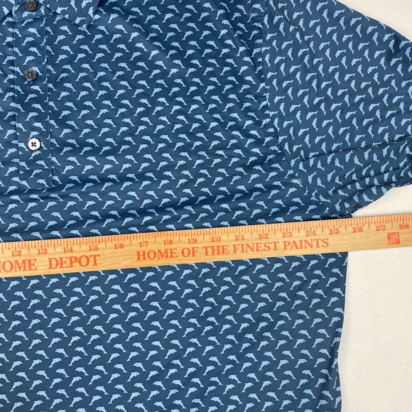 FootJoy Mens XL Dolphin Print Golf Polo Blue Corte Bella Golf Club Short Sleeve - Picture 6 of 8